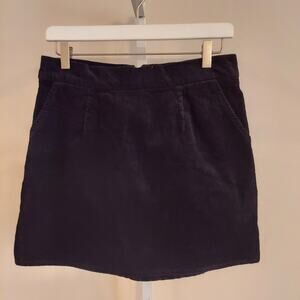 Xhiliration Black Corduroy Mini Skirt Medium Pockets Twee‎ Grunge Goth